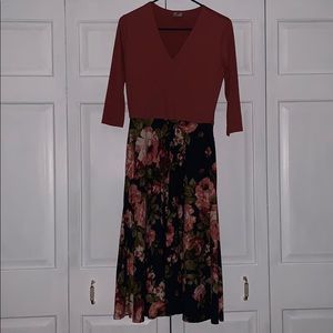 Agnes & Dora mauve and floral dress - small